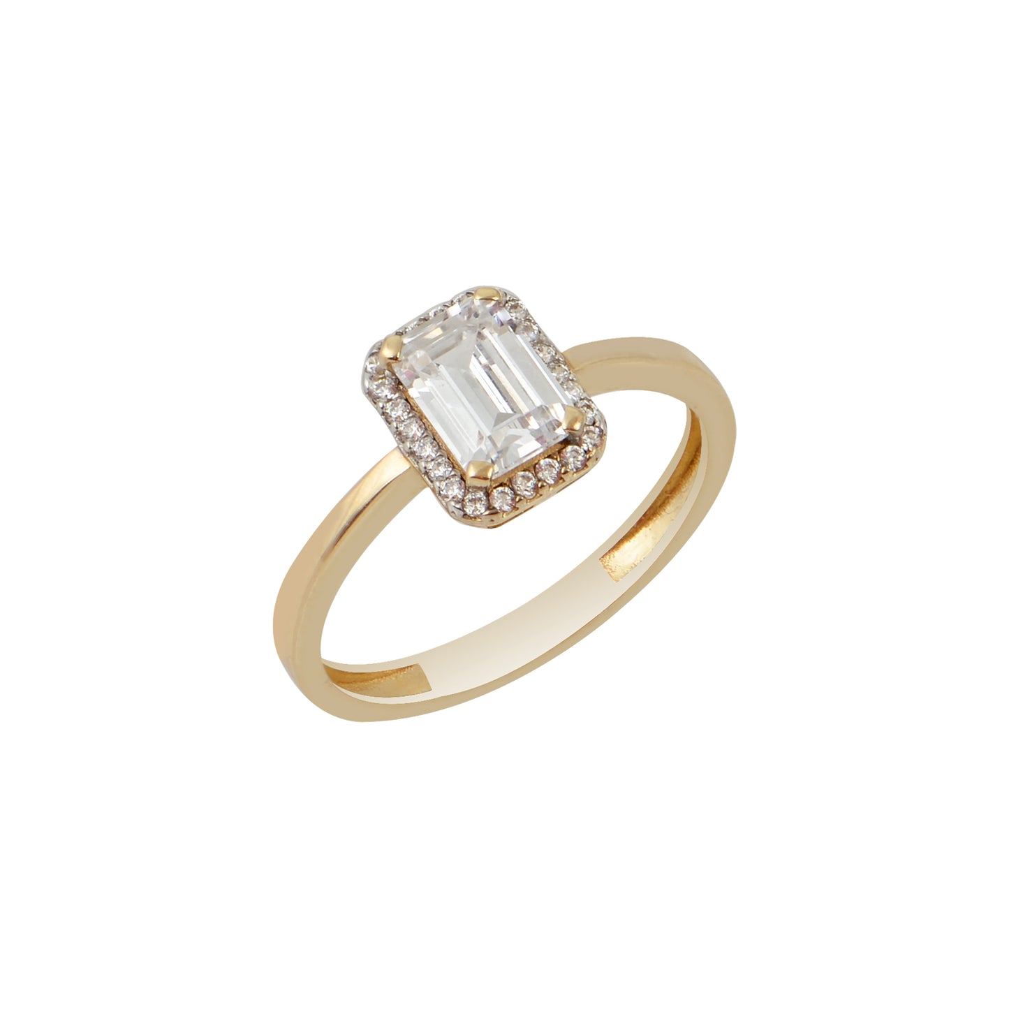 Monostone Ring P18164Y Gold with Zircon K14