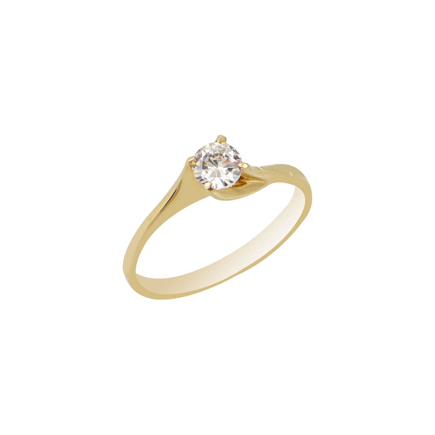 Monostone Ring P18164Y Gold with Zircon K14