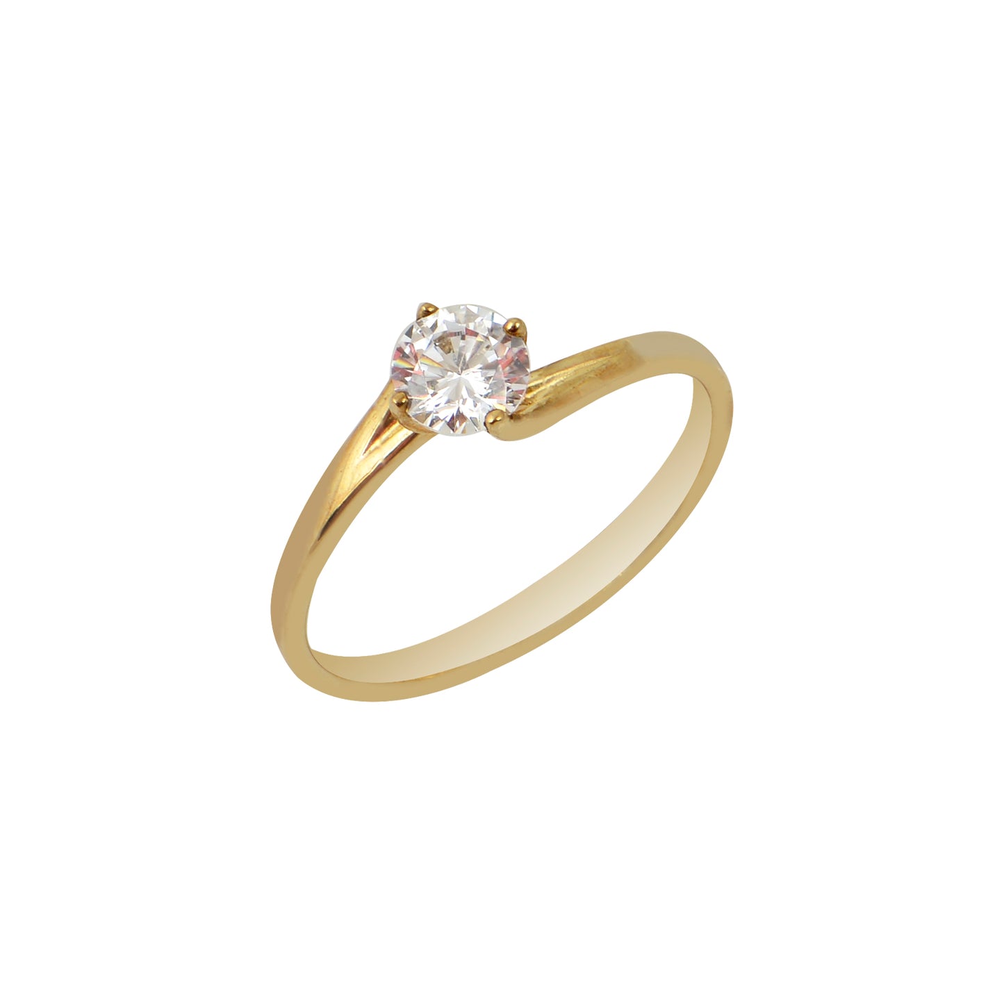 Monostone Ring P18164Y Gold with Zircon K14