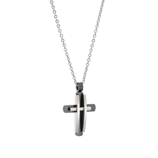 Visetti KD073BS Σταυρός με Αλυσίδα Από Ανοξείδωτο Ατσάλι