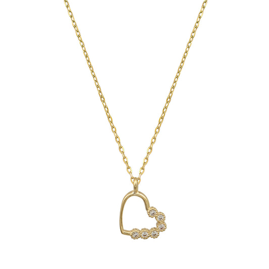 G508 Love Necklace with Heart in 14ct Gold