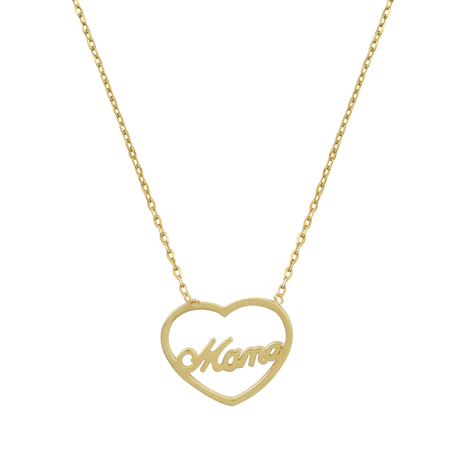 G508 Love Necklace with Heart in 14ct Gold