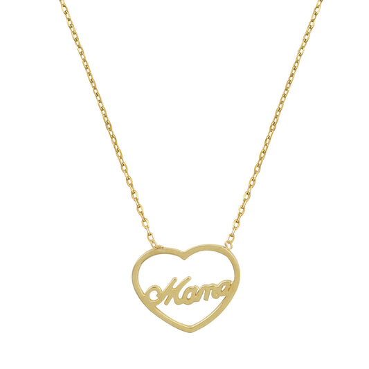 G508 Love Necklace with Heart in 14ct Gold