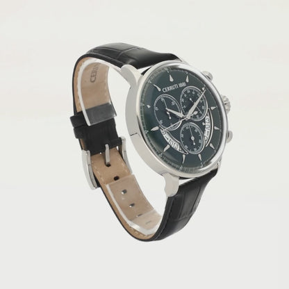 Cerruti CIWGC0110203 Dervio Chronograph Black Leather Strap