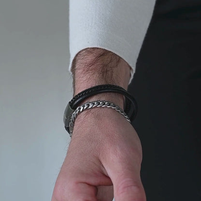 Steel & Barnett SSTBSS002 Ανδρικό Βραχιόλι Svelte Stephen Από Ατσάλι