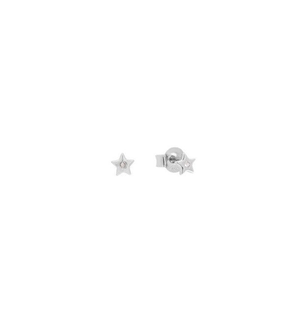 SC270-1W Stud Earrings in Platinum Plated Silver