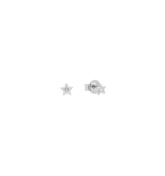 SC270-1W Stud Earrings in Platinum Plated Silver