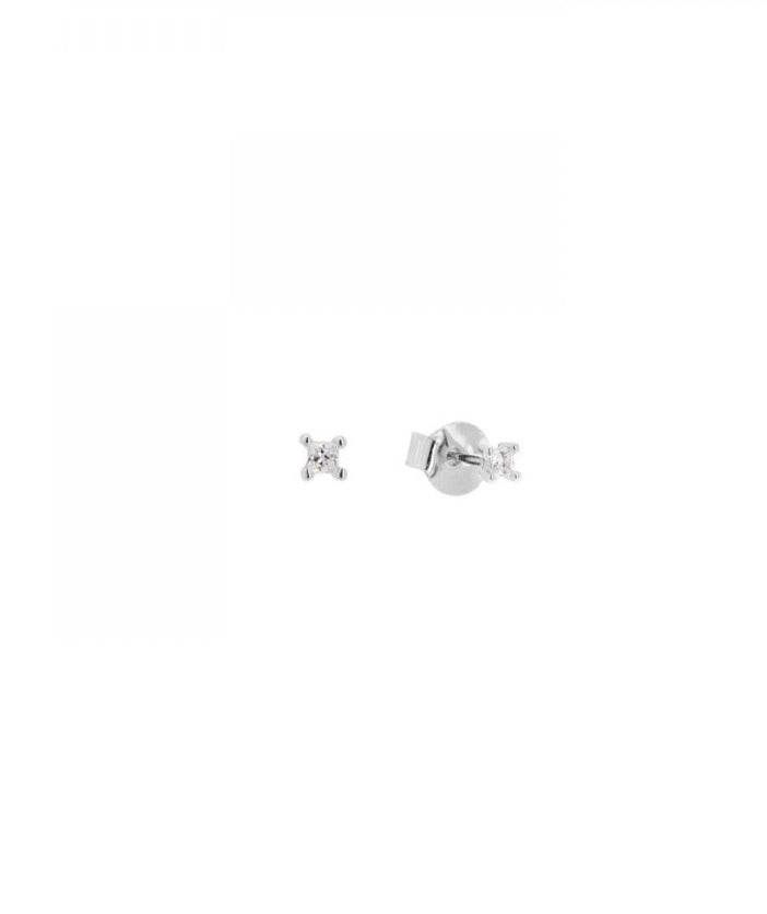 SC270-1W Stud Earrings in Platinum Plated Silver