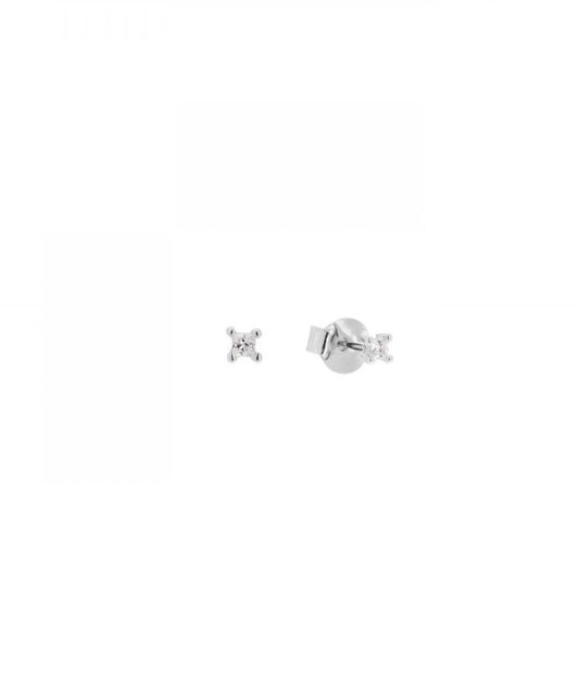 SC270-1W Stud Earrings in Platinum Plated Silver