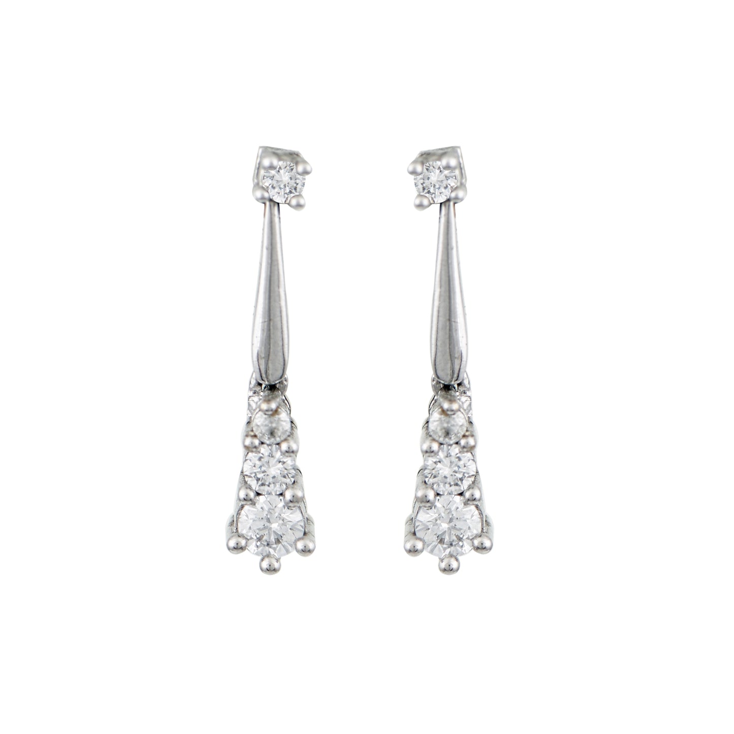 Bridal Earrings SK2000 Made of K9 White Gold with Zirconia