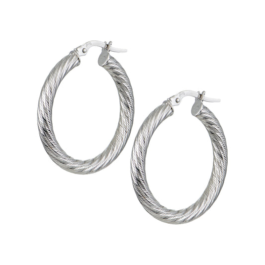 Hoops SK3512W Earrings White gold 14ct 1cm