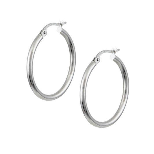 Hoops SK3512W Earrings White gold 14ct 1cm