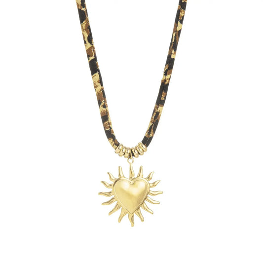 OOZOO Jewellery SN-2059 Κολιέ με Κορδόνι από Επιχρυσωμένο Ατσάλι