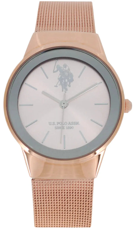 US POLO USP5669RG Coral Rose Gold Metallic Steel Bracelet