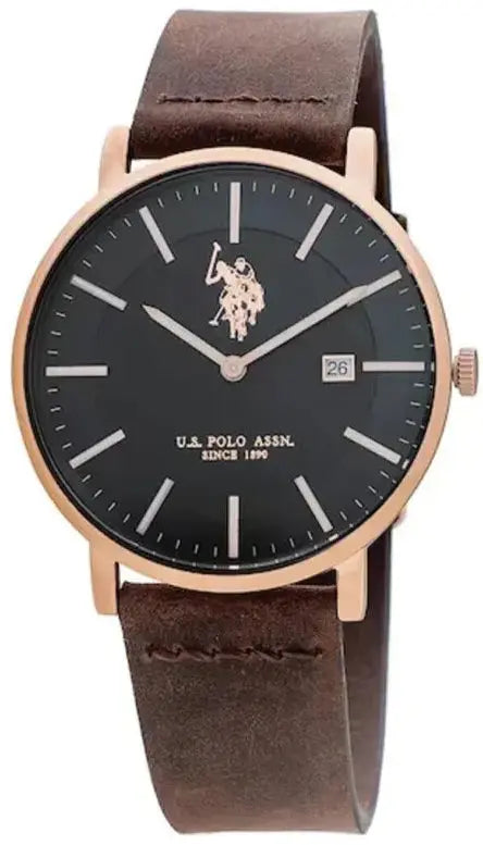 U.S. POLO USP7155RG Jackson Brown Leather Strap