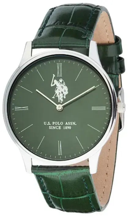 U.S. POLO USP7201GR Jeremy Green Leather Strap