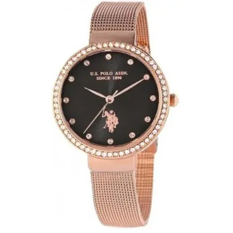 US POLO USP8107ST Camille Silver Metallic Mesh Bracelet