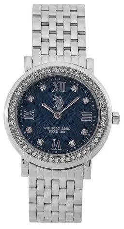 US POLO USP8107ST Camille Silver Metallic Mesh Bracelet
