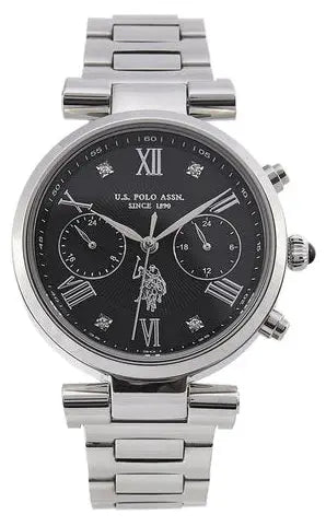 US POLO USP8107ST Camille Silver Metallic Mesh Bracelet