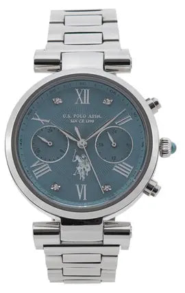 US POLO USP8107ST Camille Silver Metallic Mesh Bracelet