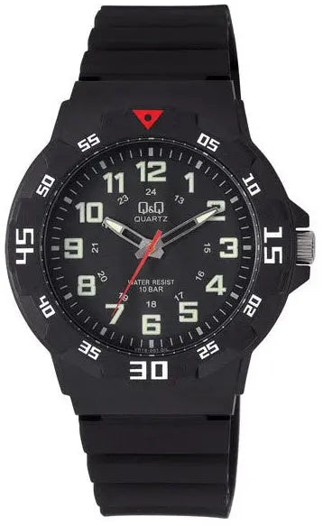 Q&Q VR18J001Y Black Rubber Strap