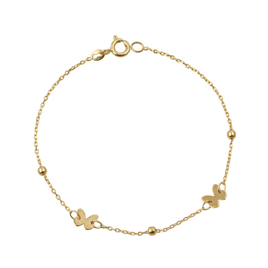 Bracelet BR1919G K9 Gold with Cross and Butterfly