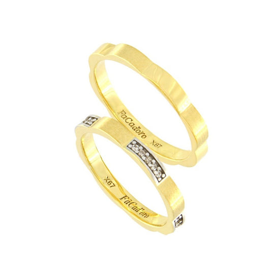 FaCad'oro WR-40 White Gold Wedding Rings 9ct or 14ct