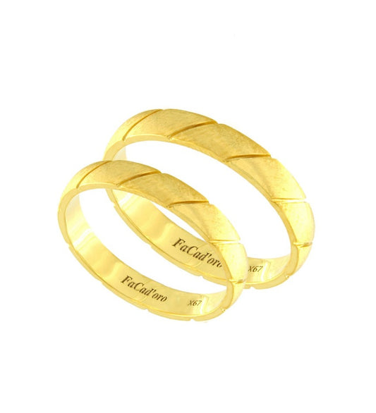 FaCad'oro WR-45 Gold Wedding Rings 9ct or 14ct