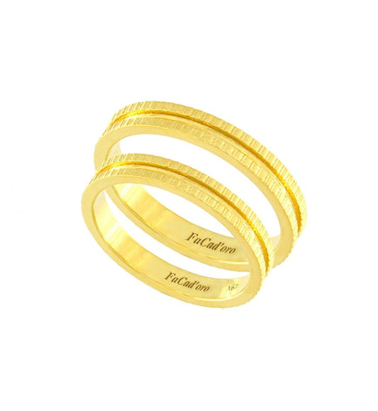 FaCad'oro WR-62 Gold Wedding Rings 9ct or 14ct