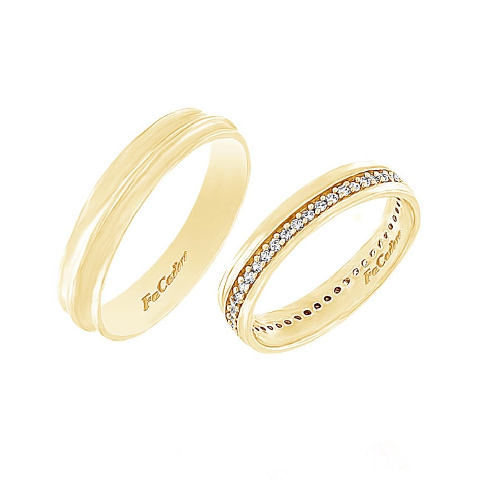 FaCad'oro WR-52 Gold Wedding Rings 9ct or 14ct