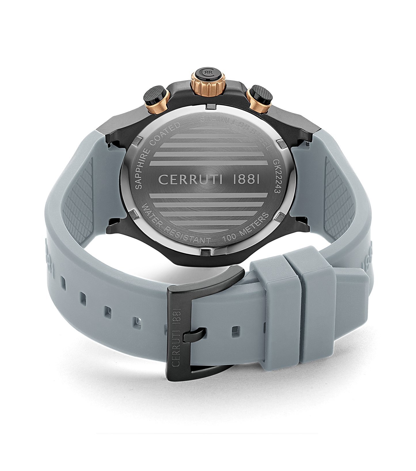 Cerruti CIWGQ2224304 Lucardo Chronograph Grey Rubber Strap