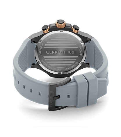 Cerruti CIWGQ2224304 Lucardo Chronograph Grey Rubber Strap