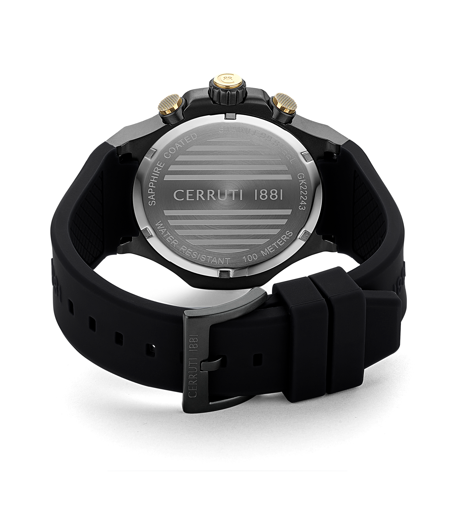 Cerruti CIWGQ2224306 Lucardo Chronograph Black Rubber Strap