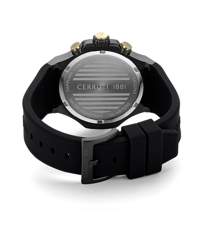 Cerruti CIWGQ2224306 Lucardo Chronograph Black Rubber Strap