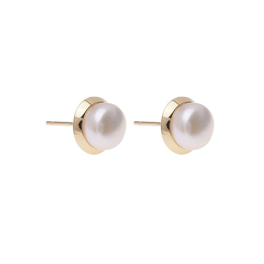 JOOLS SAE5535.1 Gold Plated Silver Earrings with Pearl