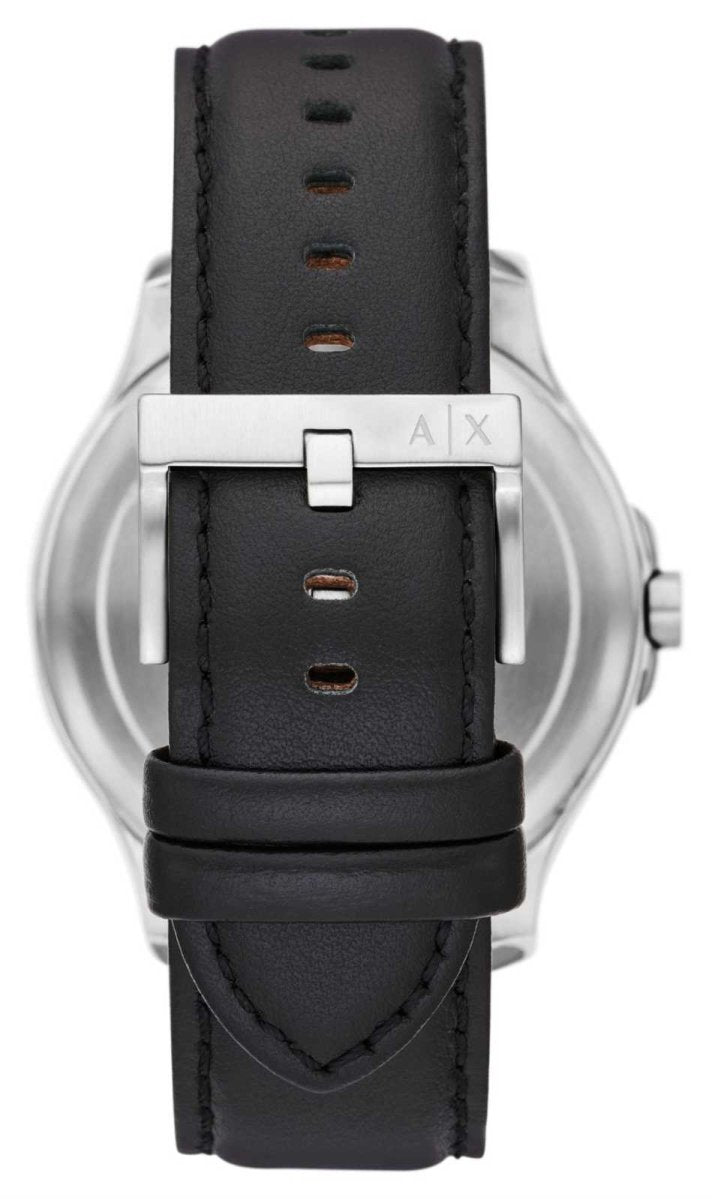 Armani Exchange AX2445 Hampton Skeleton Automatic Black Leather Strap - Κοσμηματοπωλείο Goldy