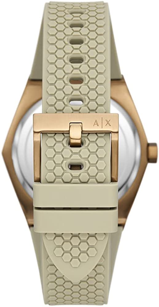 Armani Exchange AX2813 Geraldo Beige Silicon Strap - Κοσμηματοπωλείο Goldy