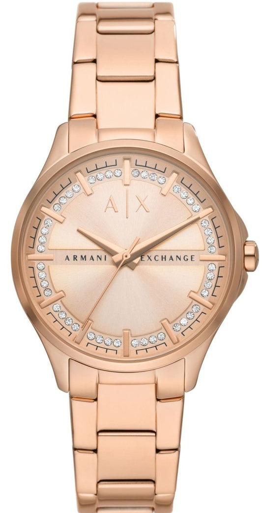 Armani Exchange AX5264 Hampton Rose Gold Stainless Steel Bracelet - Κοσμηματοπωλείο Goldy