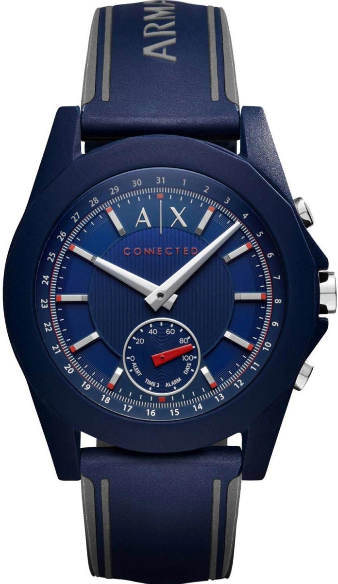 Armani Exchange AXT1002 Connected Hybrid Blue Silicone Strap - Κοσμηματοπωλείο Goldy