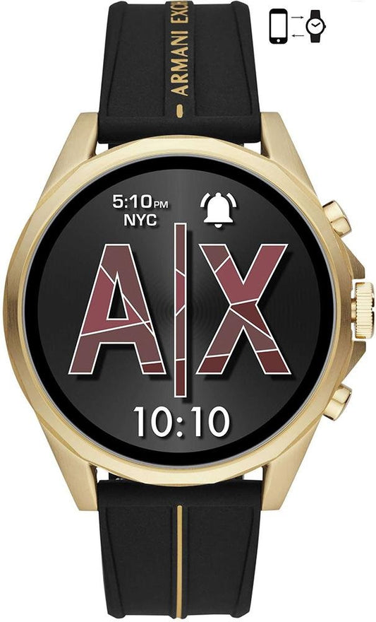 Armani Exchange AXT2005 Bluetooth Smartwatch Black Rubber Strap - Κοσμηματοπωλείο Goldy