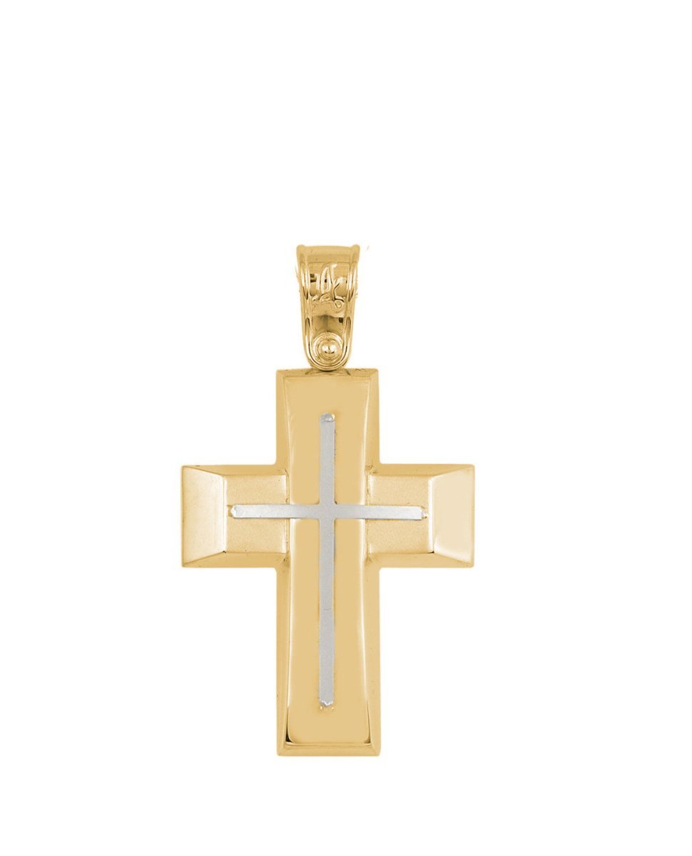 Βαπτιστικός Σταυρός STA4430 Χρυσό Κ14 - Κοσμηματοπωλείο Goldy