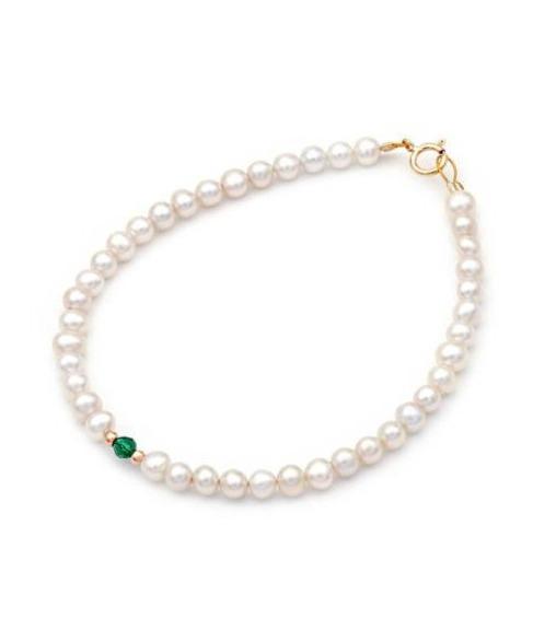 Βραχιόλι 110201 Fresh Water Pearl Κ14 με Μαργαριτάρια 4,0-4,5mm - Κοσμηματοπωλείο Goldy