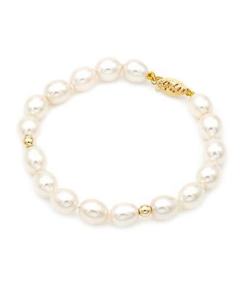 Βραχιόλι 110204 Fresh Water Pearl Κ14 με Μαργαριτάρια 8,0-10,0mm - Κοσμηματοπωλείο Goldy