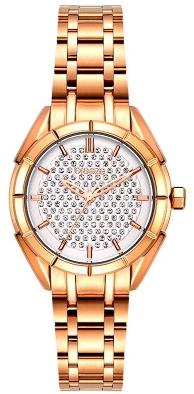 BREEZE 212181.1 Gemstonia Crystals Rose Gold Stainless Steel Bracelet - Κοσμηματοπωλείο Goldy