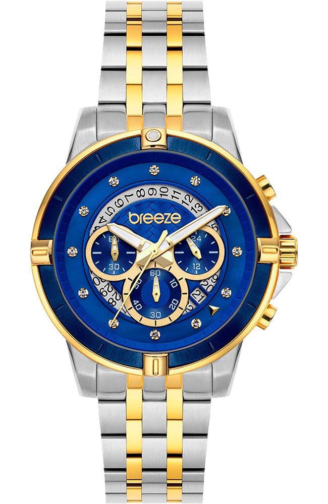 BREEZE 712311.3 Divinia Chronograph Two Tone Stainless Steel Bracelet - Κοσμηματοπωλείο Goldy