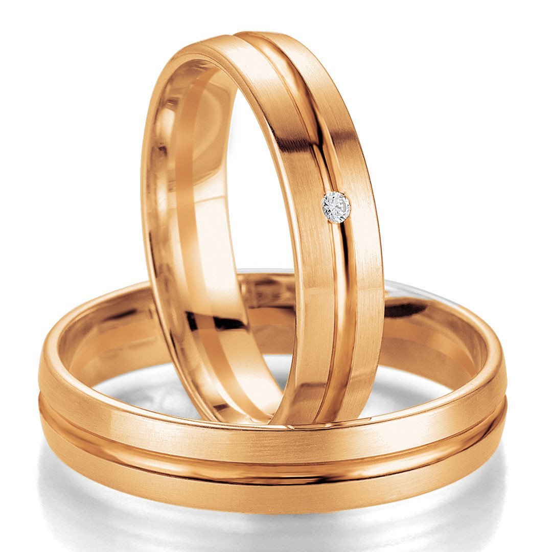 Breuning Smart Line 7055-7056 Χρυσές Δίχρωμες Βέρες Γάμου - Κοσμηματοπωλείο Goldy