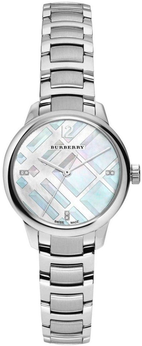 Burberry BU10110 The Classic Diamond Silver Stainless Steel - Κοσμηματοπωλείο Goldy