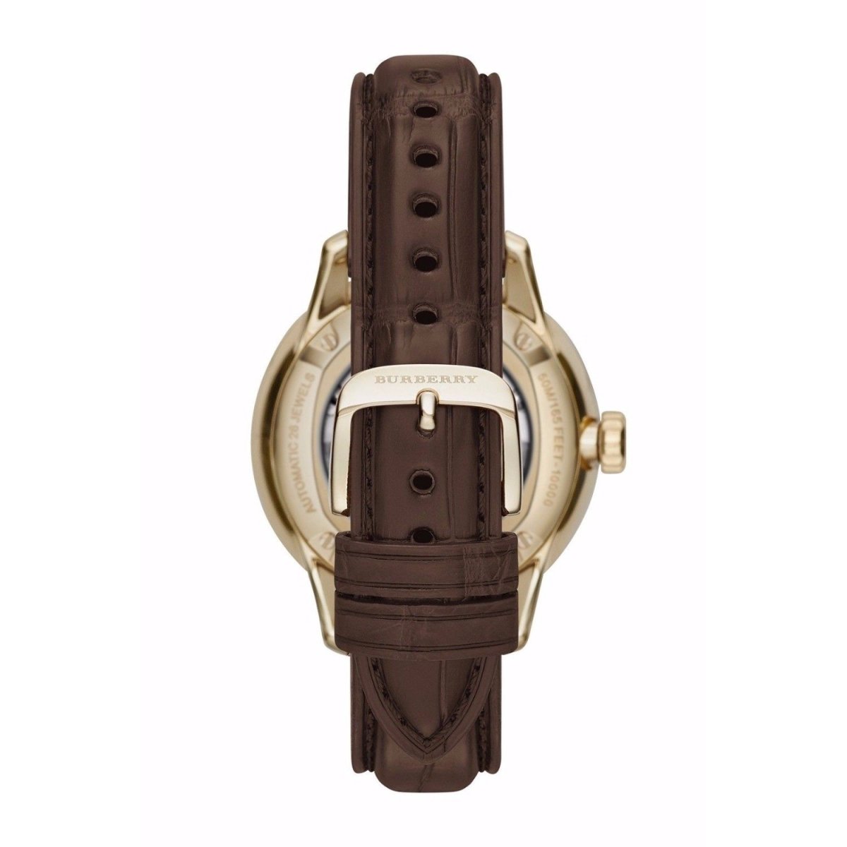 Βurberry BU10302 Automatic Brown Leather Strap - Κοσμηματοπωλείο Goldy