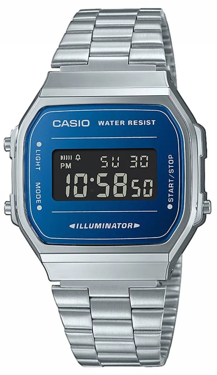 CASIO A-168WEM-2BEF Vintage Stainless Steel Watch - Κοσμηματοπωλείο Goldy