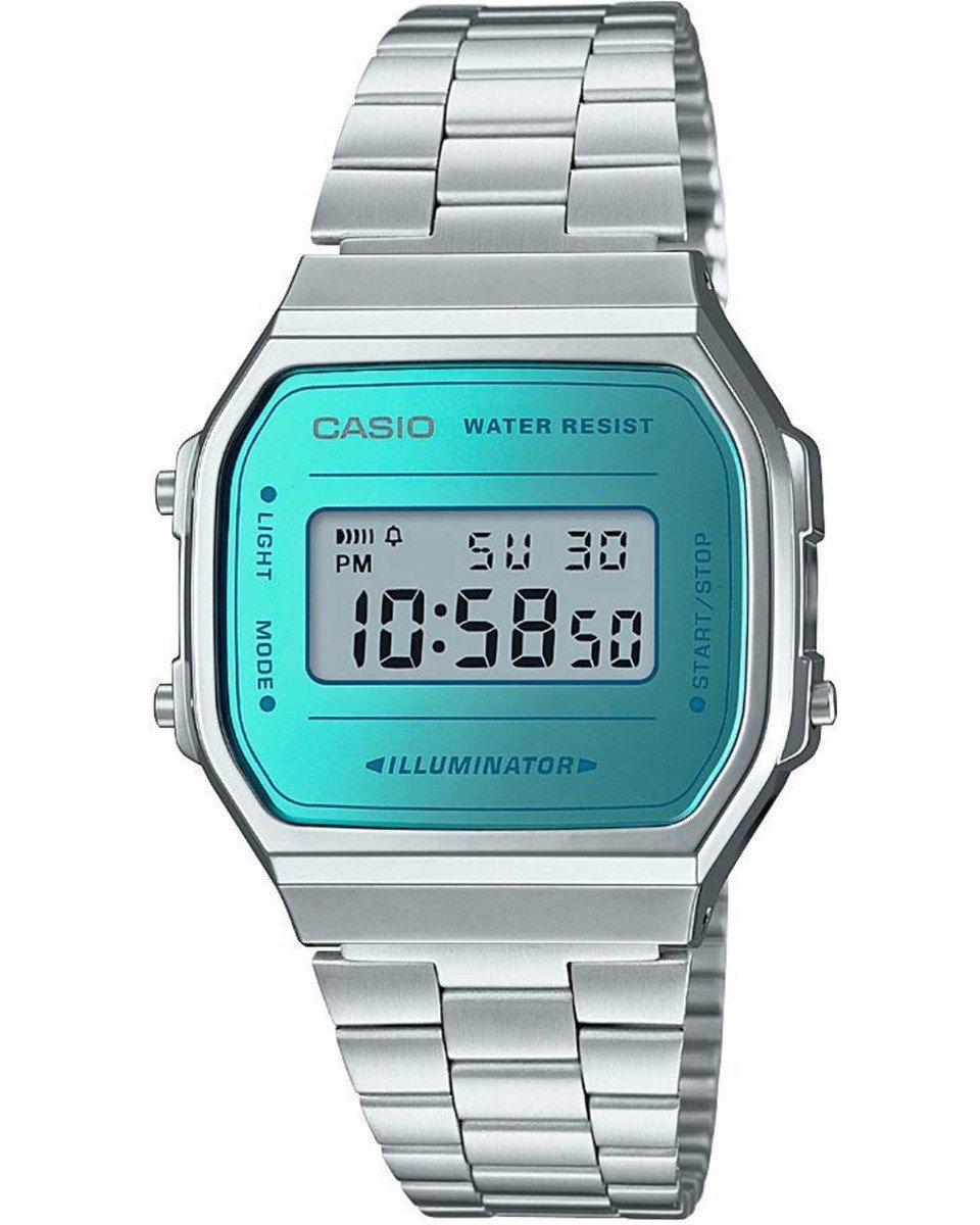 CASIO A-168WEM-2EF Vintage Stainless Steel Watch - Κοσμηματοπωλείο Goldy